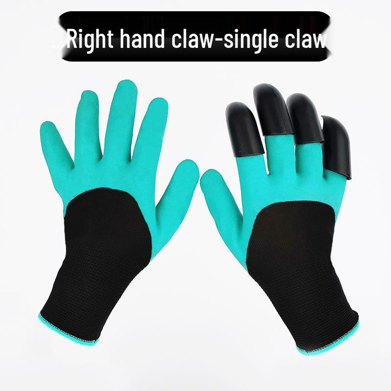 Zahradní rukavice s drápy - Latex odolný proti píchnutí pro snadné kopání a sázení