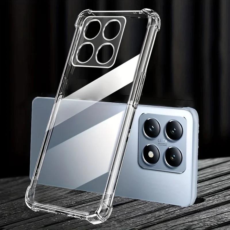 Transparent Phone Cases For Xiaomi Mi 14T 14TPro Pro Mi14T Mi14tPro Soft TPU Silicone Back Cover Clear Case Carcase Shell Capa