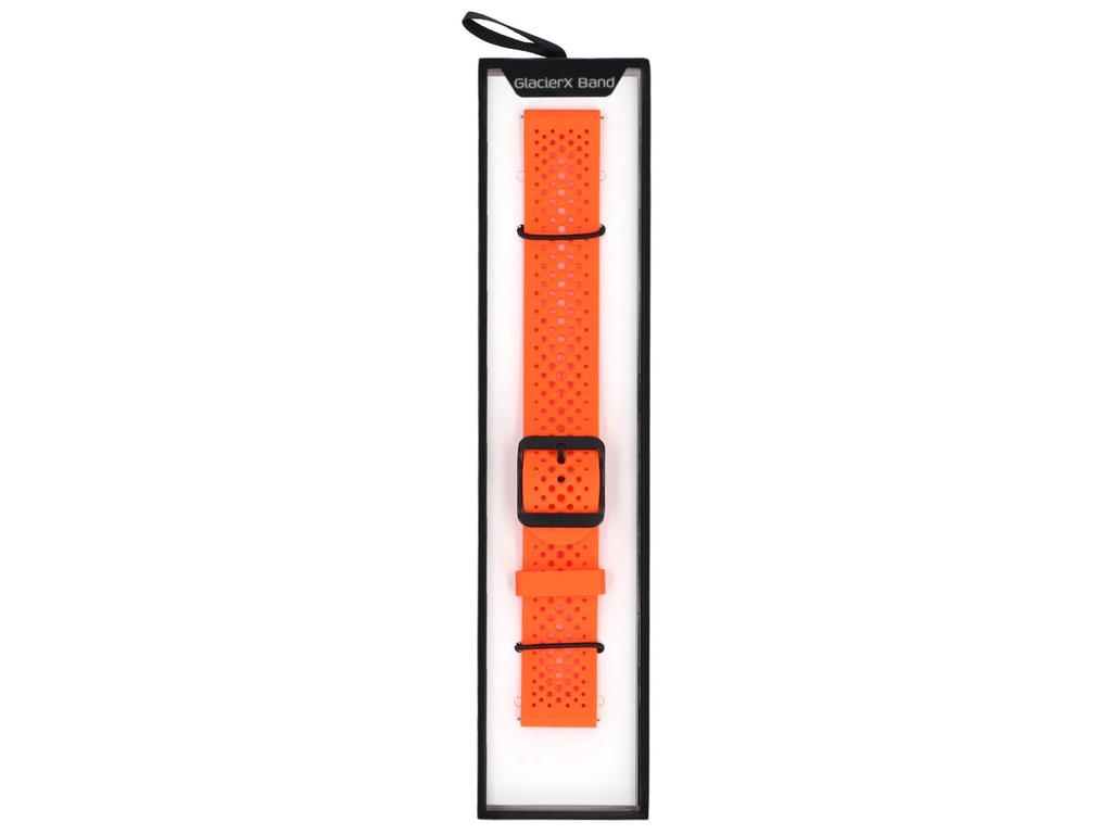 New GlacierX Silicone Air Dot Vibrant Orange 22mm Smartwatch Strap