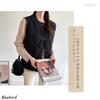 Baobird Sleeveless Down Argyle Quilted Warm Plus Solid Cold Everyday Spring Women's Vest, Lightweight, Padded, Pattern, Open-Front, Top, Innerwear,