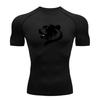 Men's Compression Quick Dry Workout T-Shirt, Stylish Black B