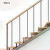 30Pcs Wrought Iron Balusters Round Hollow Straight Bar Metal Spindles 44" x 5/8" for Staircase Deck Railing,Black Matte