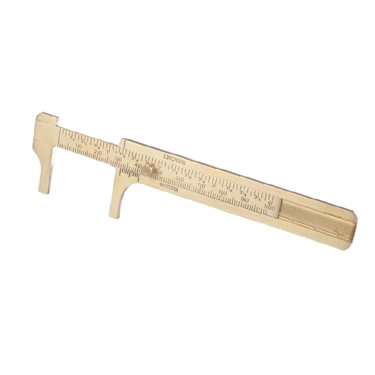 Set Of 2 Hand Brass Vernier Calipers with Clear Double  Scale Display Rustproof Measuring Tool for Small Item Measurement