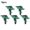 Pack of 5 Adjustable ABS Sprinkler Heads for Efficient For 360 Degree Spray with Distances Up to 34Ft and 60Ft
