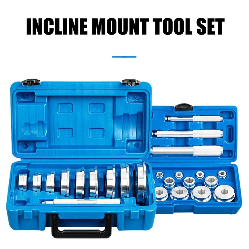 Bearing Press Tool Kit with Interchangeable Press Disc Aluminum Driver and Carry Case for Workshop Maintenance