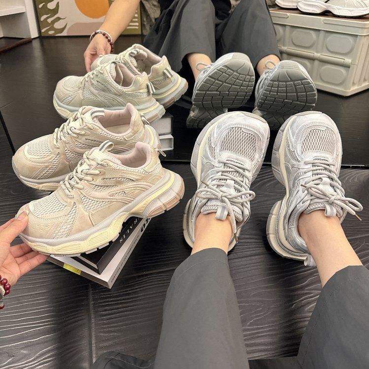 [Fanfna] 2025 autumn new mesh platform Paris dad shoes women's versatile sports shoes fashion casual shoes