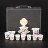 High-end Vegetarian-fired Ice Jade Porcelain Kung Fu Tea Set, Household Dehua White Porcelain Dunhuang Flying Dance