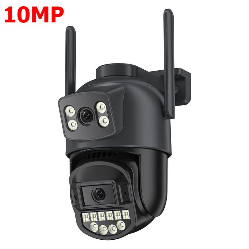 LS VISION Κάμερα 10MP PTZ IP 8MP 4K εξωτερικού χώρου με διπλό φακό με διπλή οθόνη 5G Κάμερα WIFI AI Παρακολούθηση Προστασίας ασφαλείας Κάμερα παρακολούθησης CCTV