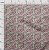 oneOone Cotton Flex Light Gray Fabric Asian Suzani  Dress Material Fabric Print Fabric By The Yard 40 Inch