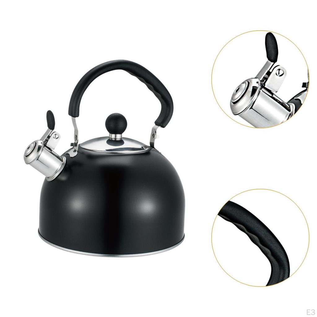 Kettle with Loud Whistle, Stainless Steel, Handle, Tea Maker, for Camping, Picnic,