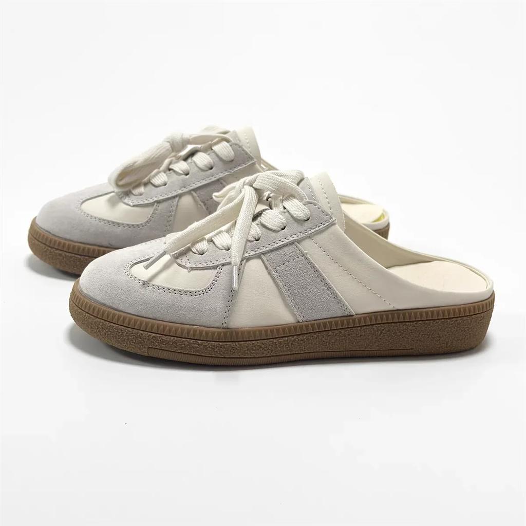 Women Shoes Sports Round Toe Flat Female Footwear Casual Sneakers Platform Summer Slip On Creeper Baotou Slippers