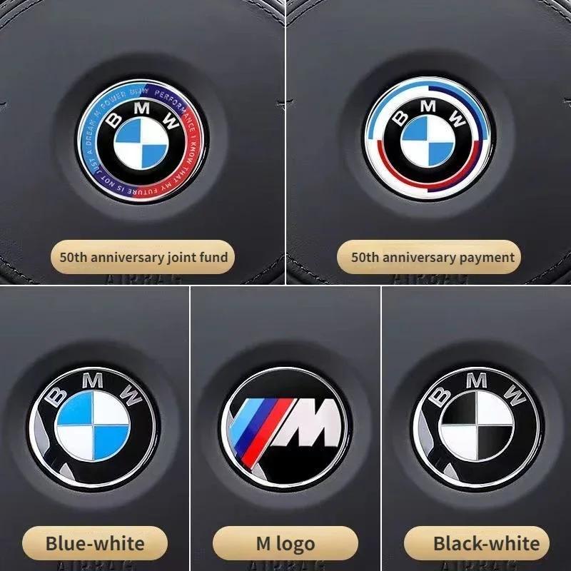 1Pcs 45mm Car Steering Wheel Badge Emblem Sticker For BMW E36 E46 E53 E90 E60 E61 E93 E87 X1 X3 X5 X6 F30 F20 F10 Auto-Styling