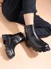 Shoetopia Womens  Chunky Heel Short Booties with Non-Slip Sole, Comfortable Trendy Ankle Boots | Soft Cushioned Sole | Casual, Party & Winter Wear