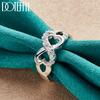 925 Sterling Silver AAA Zircon Heart-shaped Ring, Fashionable Wedding Jewelry