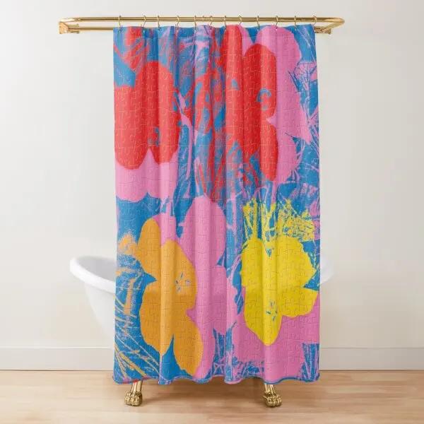Abstract Matisse Flower Art Shower Curtain Modern Geometric Simple Aesthetic Pastel Boho Trendy Bathroom Curtain Decor with Hook