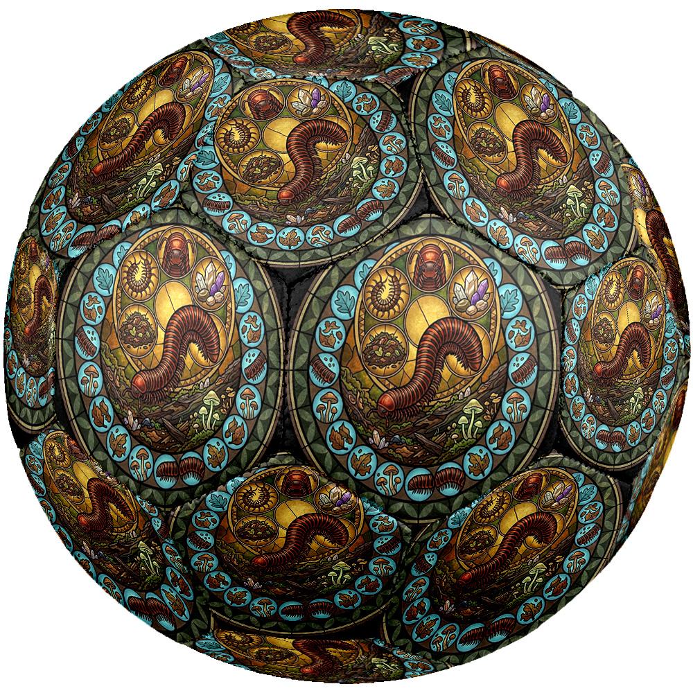 Millipede Forest Circle Round Football Size 5 Adult Ball Suitable for Training Matches and Outdoor Team.