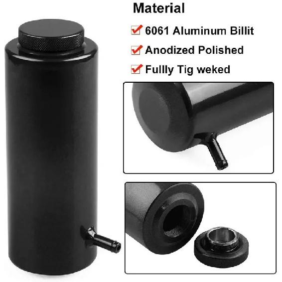 High Quality Aluminum Radiator Coolant Tank 800ml Coolant Expansion Tank Cooling Catch Bottle Overflow Reservoir Car Styling