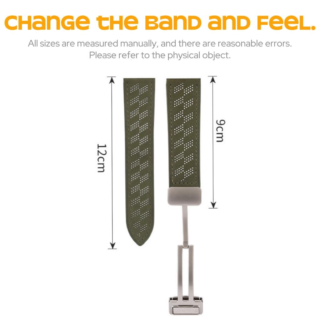 Brățară magnetică din piele naturală pentru Huawei Watch GT4 3 Pro 43 46mm, bandă respirabilă pentru Samsung Galaxy 7 Ultra 4 5 6 40mm 44mm 47mm Gear S3 20mm 22mm