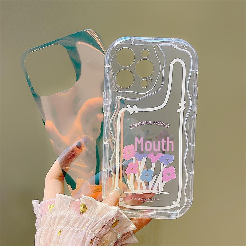 

Прозрачный чехол Zhitai Cream Pattern для iPhone 12/14/15/16 Pro Max XS/XR iPhone 12 Pro