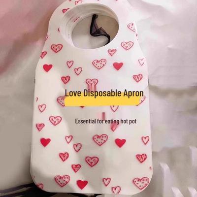 Waterproof Disposable Non-woven Catering Apron for Adults - Oilproof Dining Bib for Hot Pot