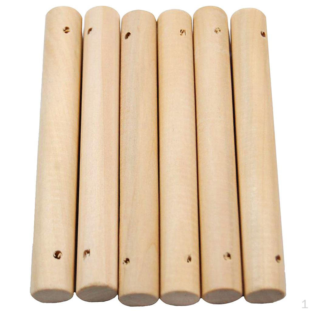 

20 Round Wooden Dowel Trunk Pole For 12x1.5cm