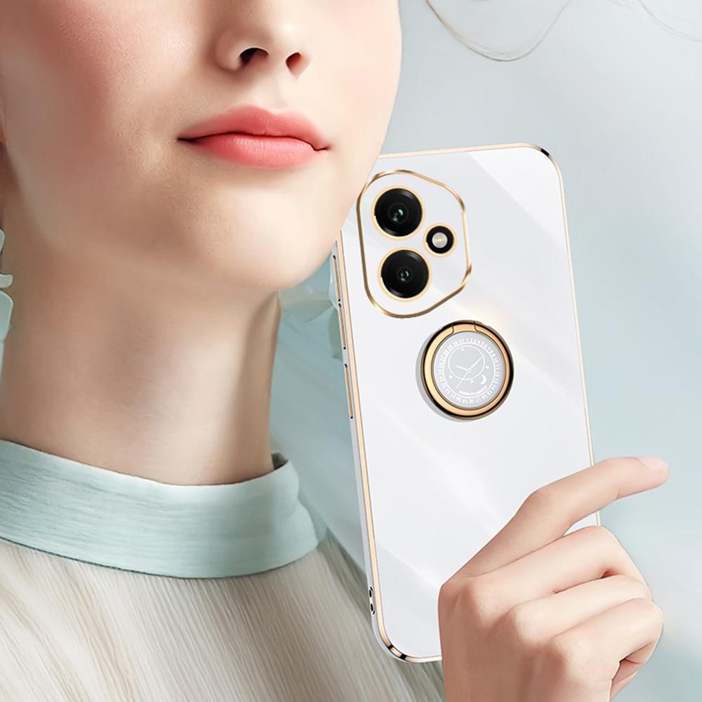 XINLI For Honor 400 5G (Global) Case Ring Kickstand Electroplating TPU Phone Cover