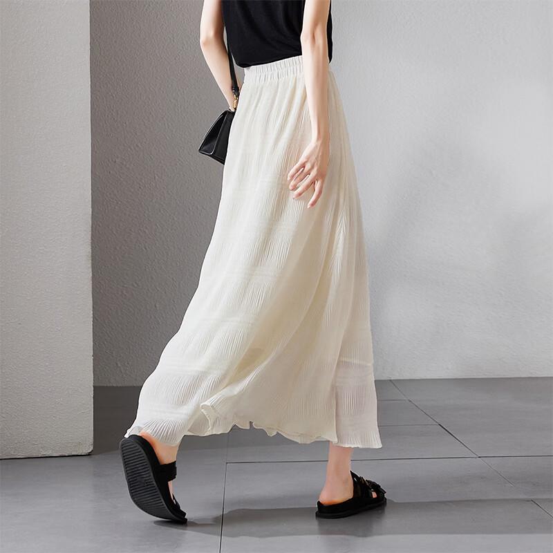 SOFSIL 2026 Summer Pleated A-Line Midi Skirt