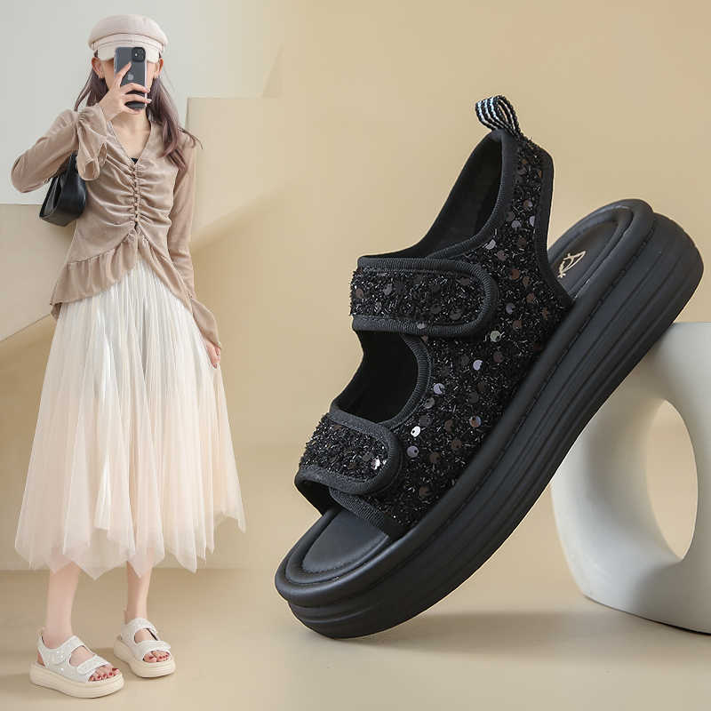 Fashion Slip-resistant Light Elegant Woman Sandals Sneakers Ladies Size 42 Shoes Brand Slippers Sports New In Releases