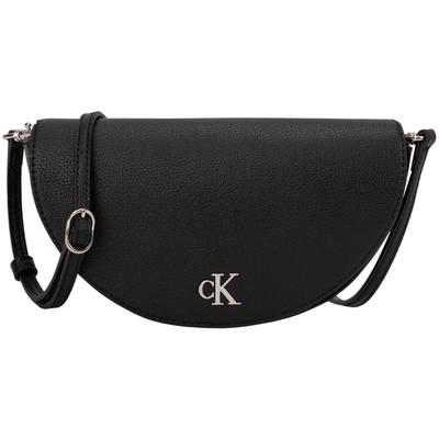 Calvin Klein Elegant Metal Letter Flap Crossbody Bag Women Bags Space-Black DP1672-001