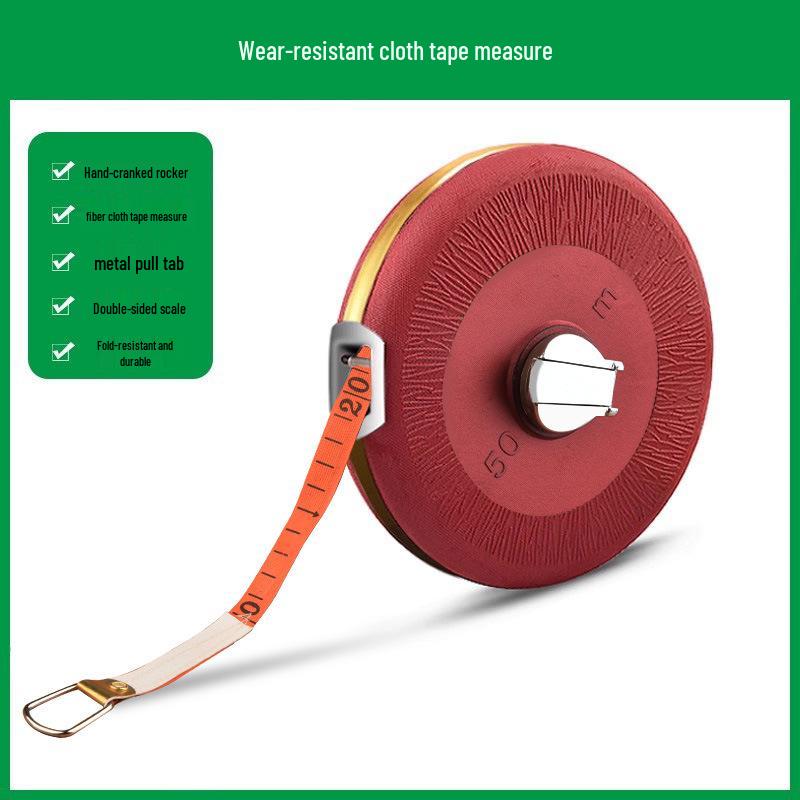 Non-Slip Engineering Cloth Tape Measure: Soft Ruler for 20, 30, 50, 100 Meters