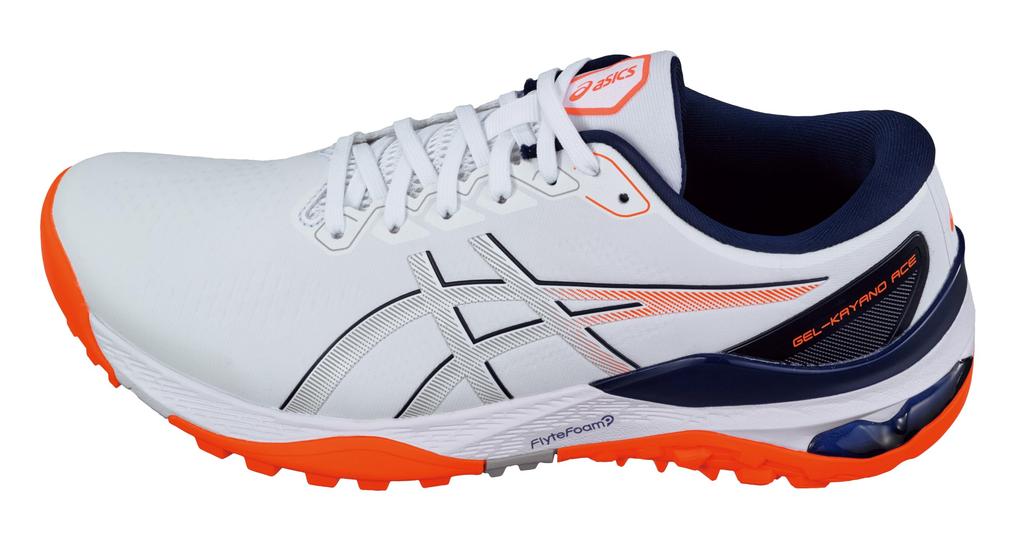 Asics ACE2 Golf Shoes 1111A243 102 Orange Size GEL-KAYANO White/Shocking 25.0cm
