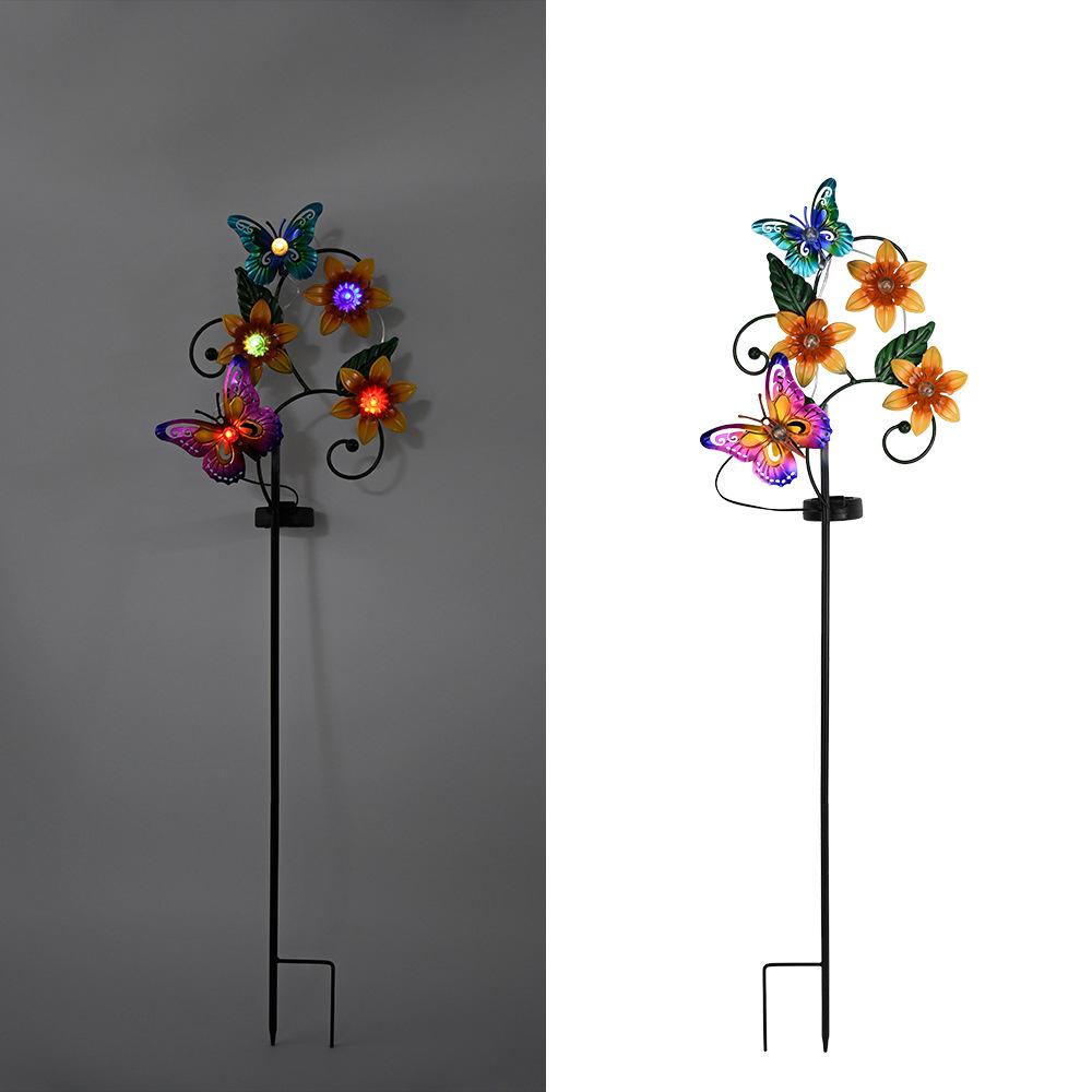 Decorative Solar Lamp Outdoor Solar Insect Stake Lights Outdoor Waterproof Garden Stakes for Pathway Lawn Mothers Day Mom Gifts
