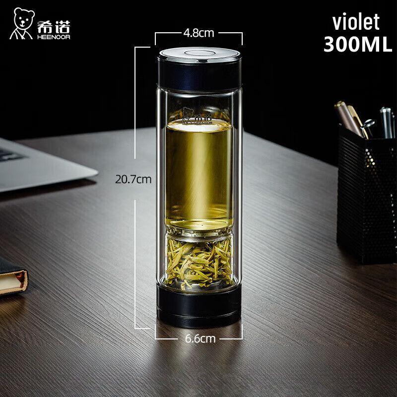 Xinuo Double-Wall Glass Tea Tumbler with Infuser