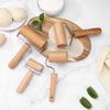 Beech Wood Double-Headed Rolling Pin with Solid Wooden Handle for Dumpling Skins and Baking
