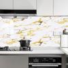 10ks Bílá a zlatá mramorová nálepka na dlaždice Kuchyň Backsplash Olejotěsná Koupelna Domácí dekorace Nálepky na stěnu Peel Stick Art Nástěnná malba