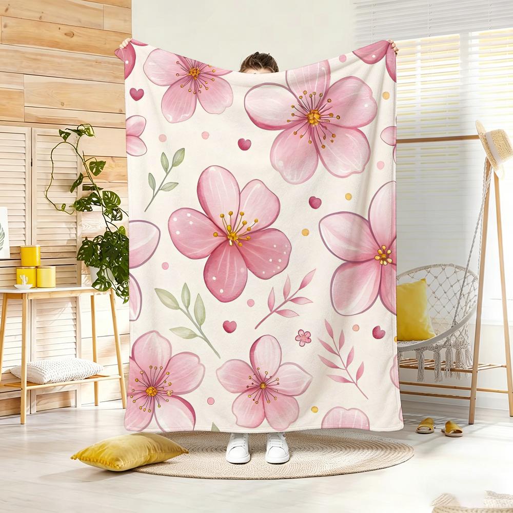 Healing Soft Aesthetic Throw Lightweight 240G Flannel Blanket Soft Skin-Friendly For Summer Cooling