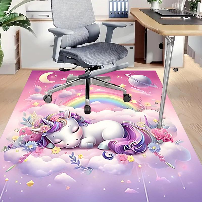 1PC Unicorn Rainbow Extra Large Non-Slip Floor Carpet, Office, Family, Bedroom, Studio - Large Area RugJ0361