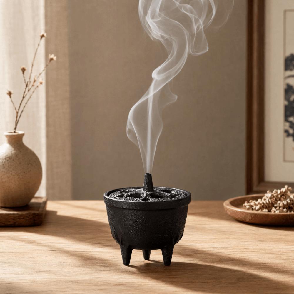 Heat Resistance Cast Iron Incense Burner Tripod Creative Cast Iron Incense Censer  Tea Table