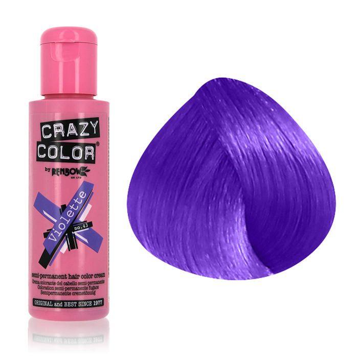 Semi-permanente kleuring - Renbow - Crazy Color 43 - Paars - 100ml - Zonder ammoniak