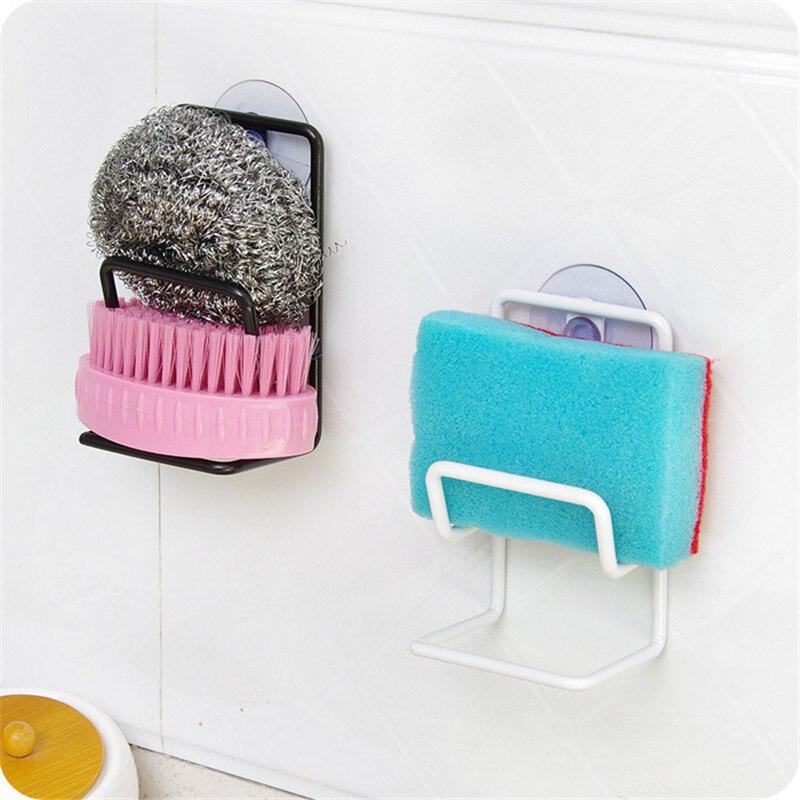 Sponge Holder Brush Soap Drainer Sundries Organizers Kitchen Storage Rack Hook
