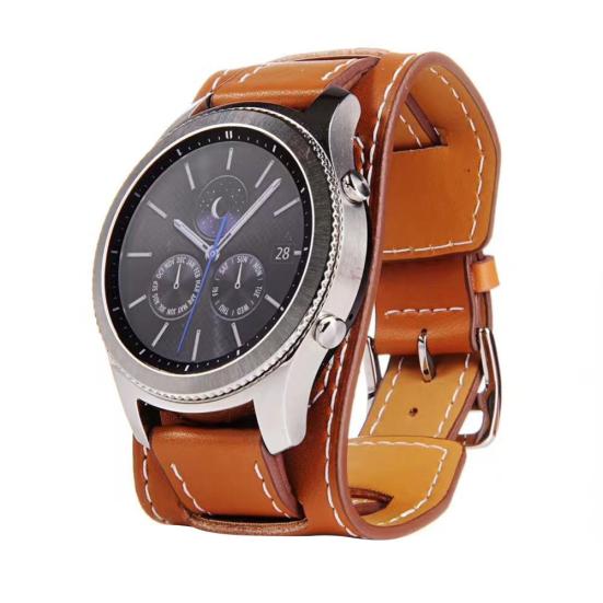 Replacement Genuine Leather Bracelet for Samsung Watch Band Gear S3 Frontier