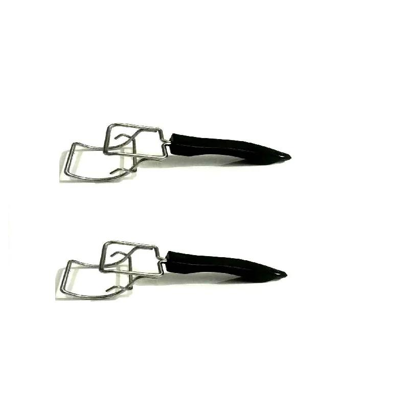 

2 Pcs Metal Handle Bakeware Tongs Anti-Scald Bowl Clamp Baking Trays Oven Fixture Plate Anti-scald Clip Plastic Plate Clamp