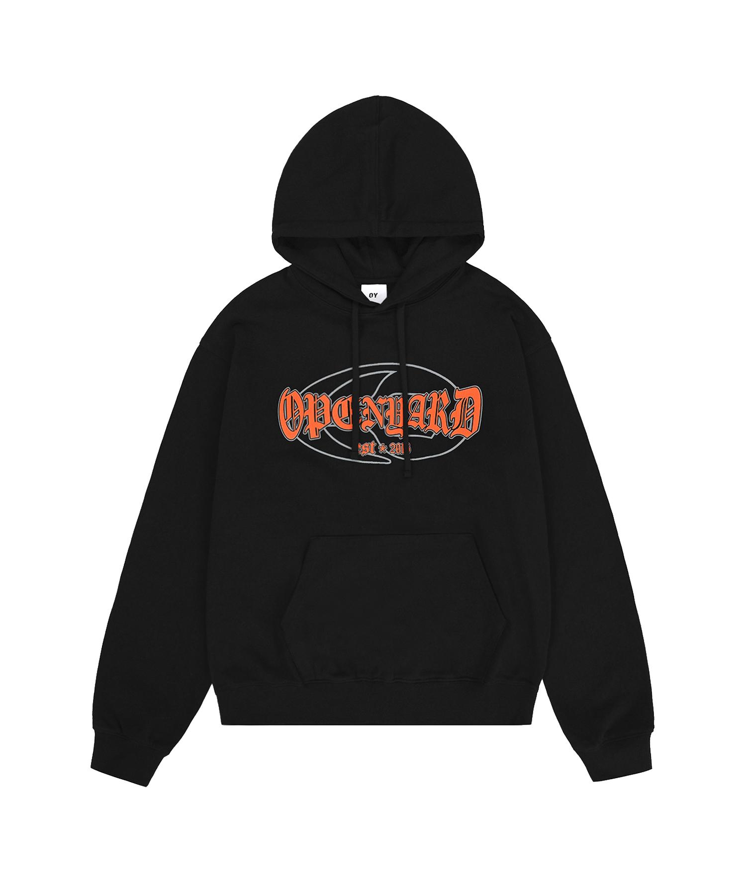 Oy Cracked Logo Hoodie - Black 1