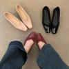 Womens Spring New Fashion Square Toe Designer Loafers Outdoor Walking Comfortable Shallow Mouth Lightweight Flat Shoes