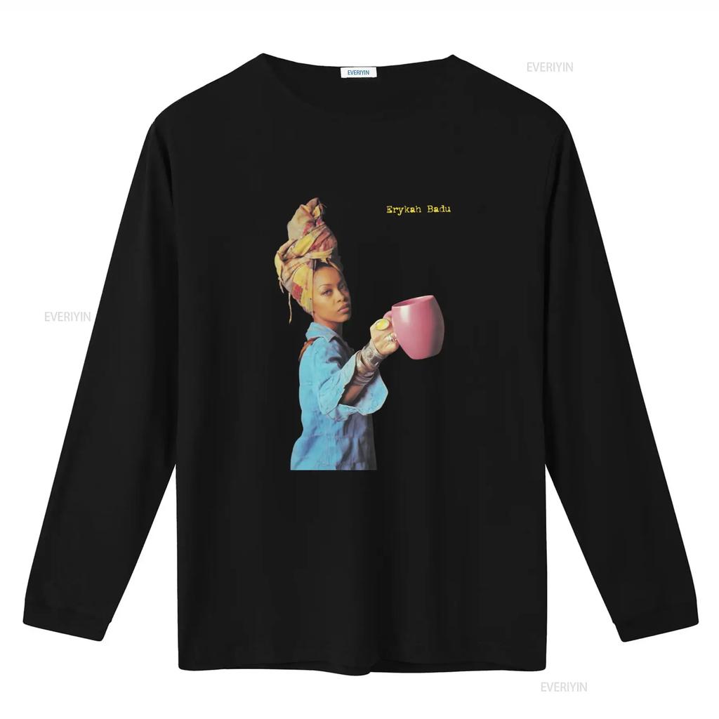 T-shirt Erykah Badu Stile Retrò Design Ispirato all'Album Unfollow Me vintage Lavata Elastica Traspirante abbigliamento firmato