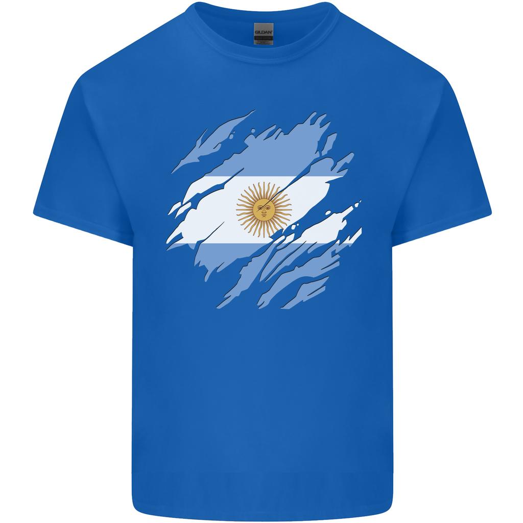 Torn Argentina Flag Argentinian Day Football Unisexs Light Cotton Tshirt