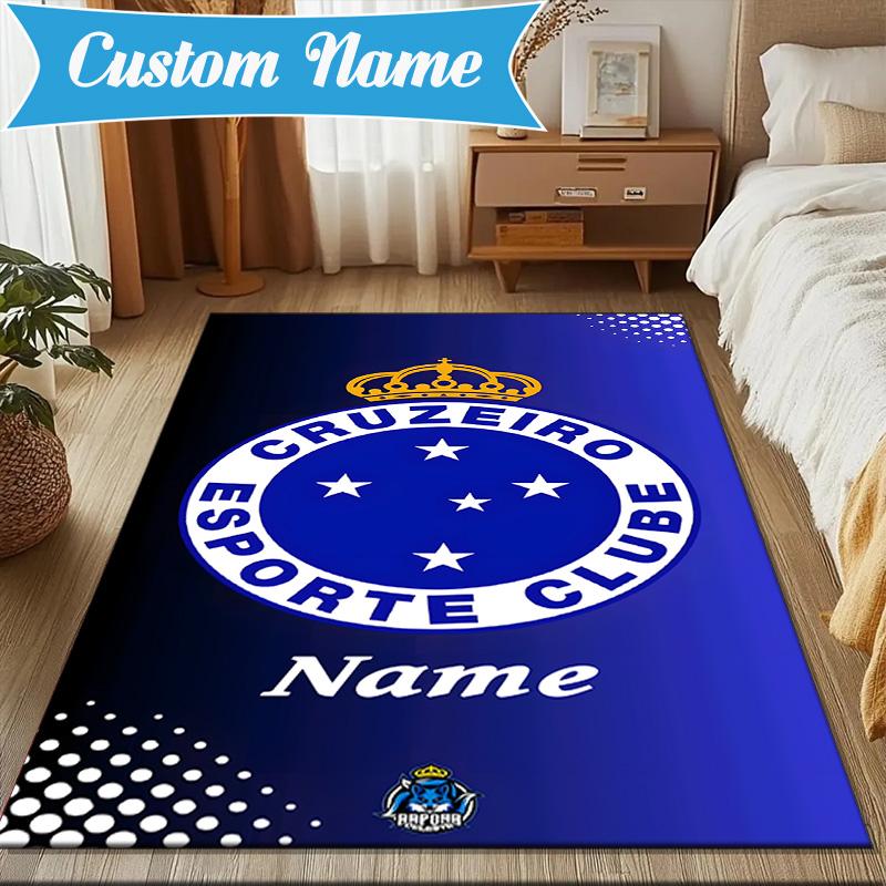 Custom Name Cruzeiro Power Rug Game Carpet, Floor Mat for Bedroom Living Room Entryway Rug, Home Decor Idea Gift for Christmas birthday