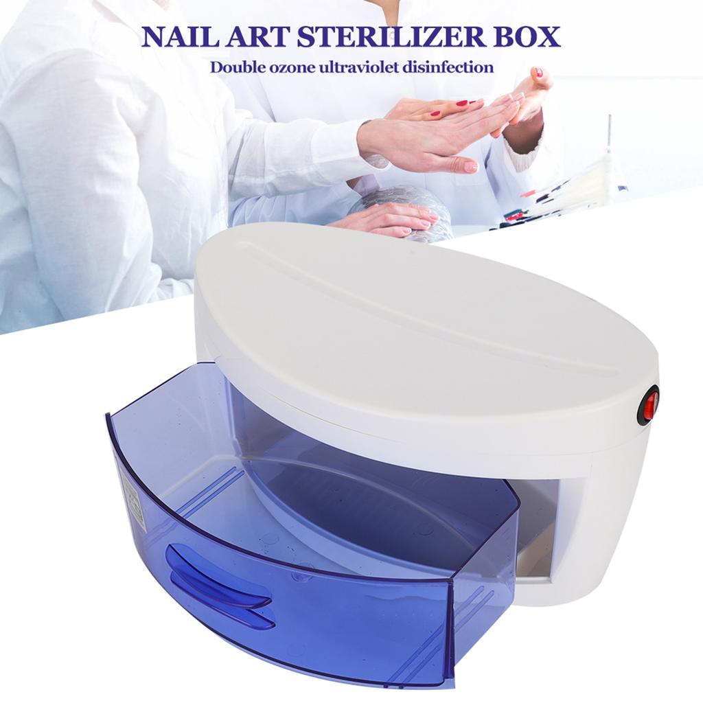 Nail Art Sterilizer Box UV Ozone Disinfection Cabinet Nail Art Tool Box