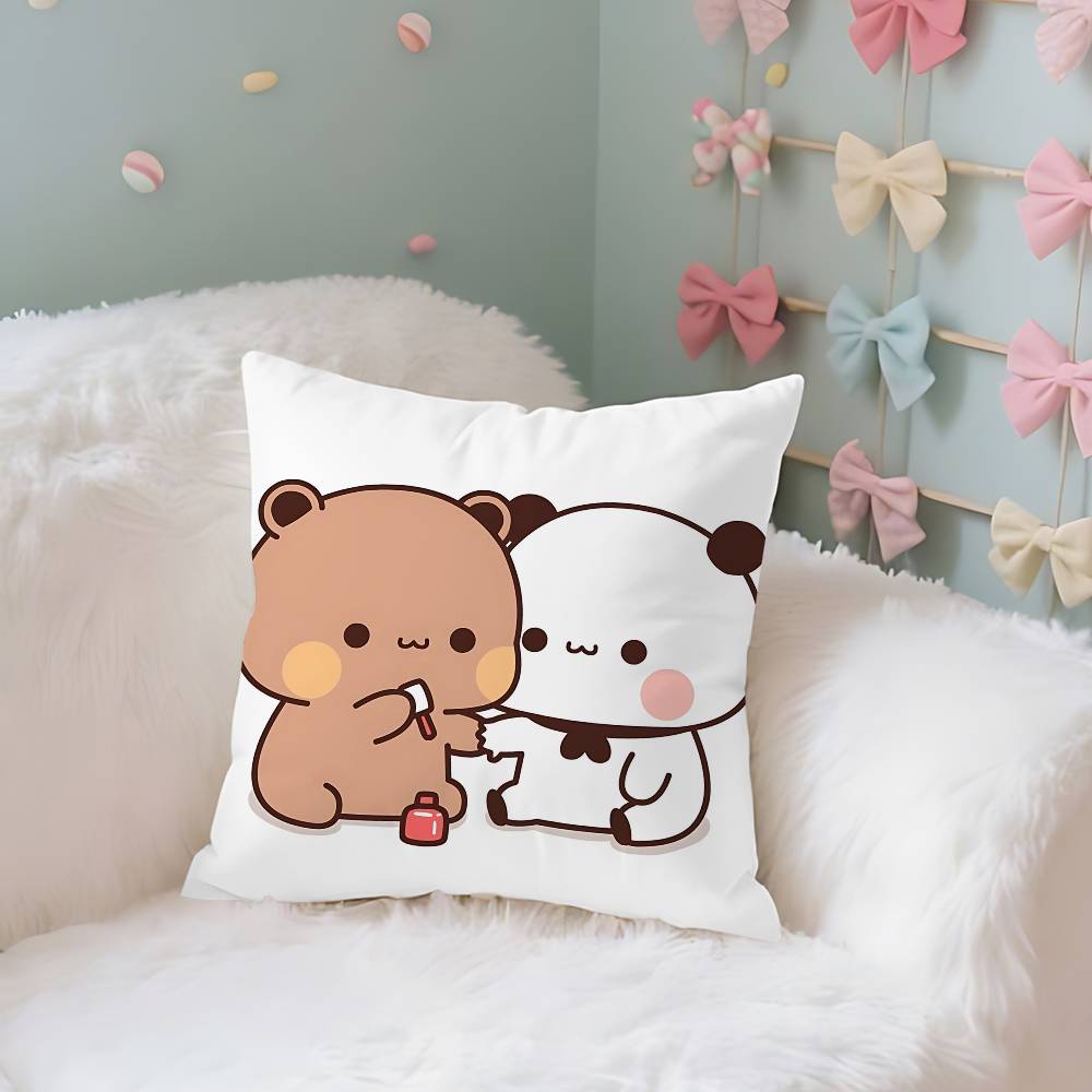 Cute BuBu DuDu Case Plush Fabric Soft Pillowcase Double Sided Print Cushion Cover Household Gifts