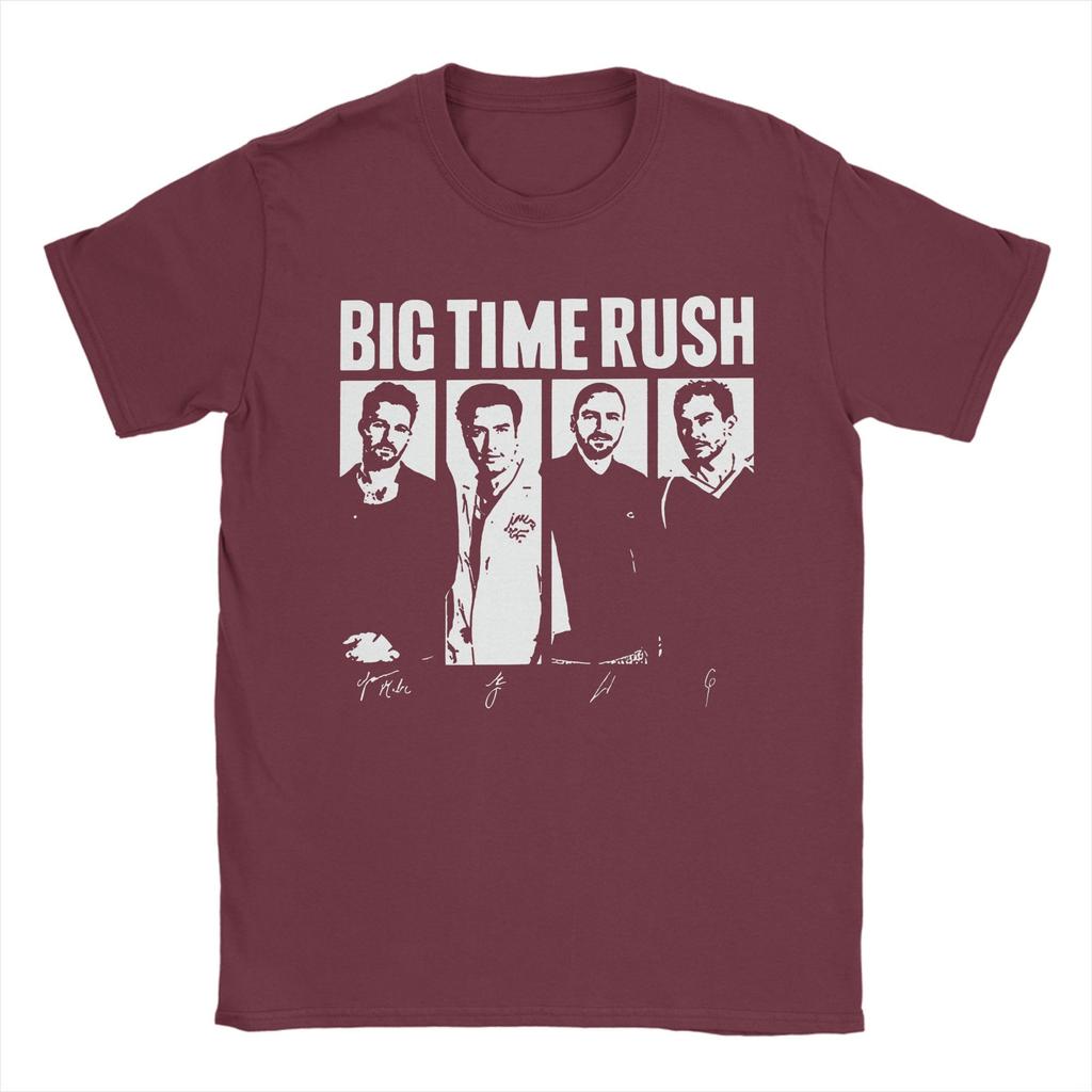 Men Tshirt Big Time Rush Tour 2025 Humor 100 Cotton Tee Shirt Short Sleeve T Shirt Crew Neck Tops Plus Size